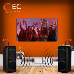 EC WAVE 40W BLUETOOTH PORTABLE TROLLEY SPEAKER 40 W Bluetooth Party Speaker image 5