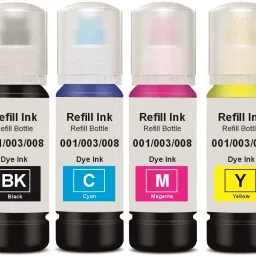 verena 003/005/008 Refill Ink Compatible for L3100,L3101,L3110,L3115,3150 Printer 70ML Black + Tri Color Combo Pack Ink Bottle-15