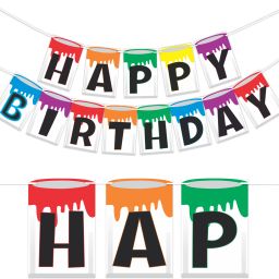 Happy Birthday Bunting Banner ,Happy Birthday Party Decoration Banner-image-0