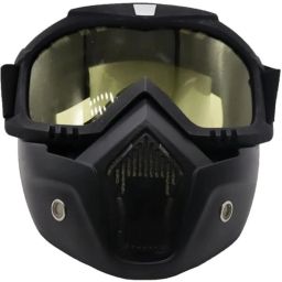® Motorcycle Yellow Dust Proof Mask Cycling Bike Full Face Shield Windproof MTB. Windproof Dirt Shield With Soft Foam Padded Detachable Safety Goggle2 Safety Visor-image-74