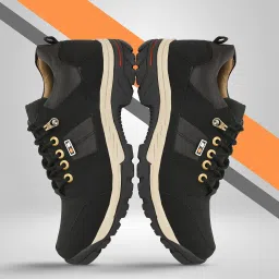 Black Leather Rough Military Ankle Length Hiking Trekking Casual Boots For Men Boots For Men-28