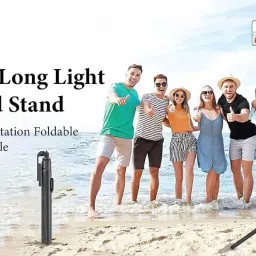 Wanzhow Portable Super Long 2 in 1 Selfie Stick, 31cm-170 cm length Tripod with 10m Range BT Remote, 360-degree Lock adjustable holder, CR2032 Replaceable Battery Compatible with all types of smartphones, Android, ios Bluetooth Selfie Stick image 5