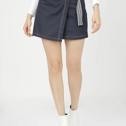 Women Solid Regular Dark Blue Skirt-image-22