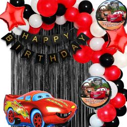 Mc Queen Car Theme Birthday Decorations (Car Birthday Theme Decoration)-image-31