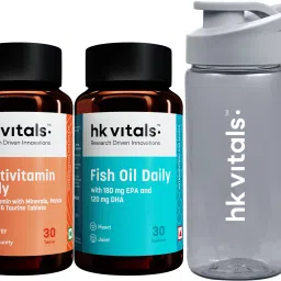 HK Vitals Multivitamin + Fish Oil with Pocket Sip n Go Bottle Teal-15