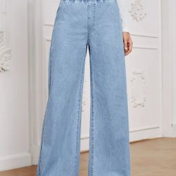 Women Boyfriend High Rise Light Blue Jeans-image-123