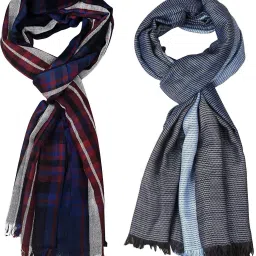 Striped Pure Cotton Men Multicolor Stole-19