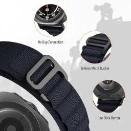 RUPELIK Alpine Loop Nylon Band Compatible with Galaxy Watch 7 Ultra 47mm Band Smart Watch Strap image 3