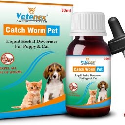 Catch Worm Pet - Herbal Dewormer For Puppy and Cats - 30 ML Pet Dewormer-47