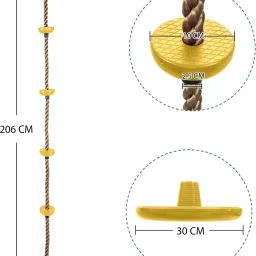 hop n play Climbing Rope Monkey Swing with Platforms and Hanging Disc image 4