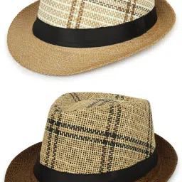 ZACHARIAS Paper Jute Fedora Hat Cap-10