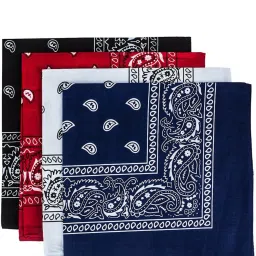 riseabove Black, Red, White and Dark Blue paisley 20inchesx20inches cotton handkerchie ["Red","Black","White","Dark Blue"] Handkerchief-image-64