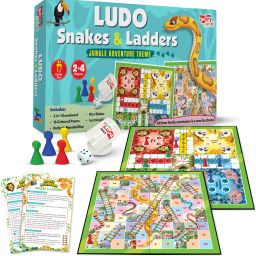 Ludo & Snakes Ladders Board Set for Kids- 2in1 Party & Fun Board Game-20