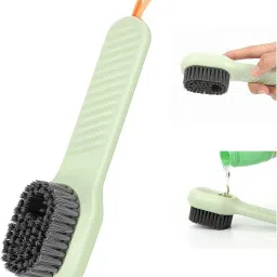 Soap Dispensing Cleaning And Scrubbing Brush with Handle Microfibre Brush.-17