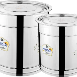 Stainless Steel Laser Mini Pawali Set of 2 6 No/8 No. PWL-68laser 5 L Drum-picture-37
