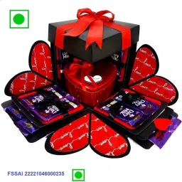 Explosion Box Love Gift for Couple(16 Chocolate & 1 Red Heart Box) without photo Paper Gift Box-image-50