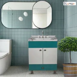 Washbasin Vanity Cabinet with Table Top Basin Water Resistant HDHMR Material STY0026 Table Top Basin-image-54