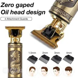 Krittoe Professional Vintage T9 Hair Trimmer Clipper T-Shape Design & Dragon Style G58 Trimmer 120 min Runtime 4 Length Settings-image-18