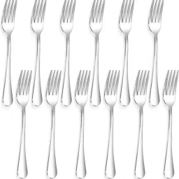 Premium Forks Set Mirror Polished Long Handle Stainless Steel Dessert Fork, Dinner Fork, Fruit Fork, Salad Fork, Spork Set-15