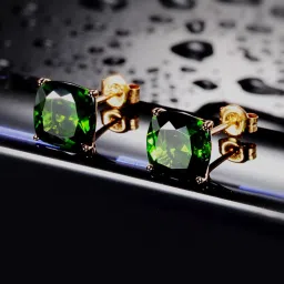 Earrings For Women Green Crystal Stud Earrings For Women and Girls Crystal Copper Stud Earring-image-81