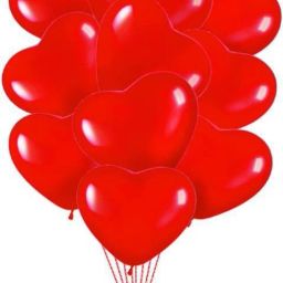 Solid Valentine day Heart Shape RED Balloons - Extra Premium Quality (30 Pcs) Balloon-23