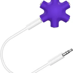 Triangle Ant Purple Rockstar 5-Jack Multi Headphone Audio Splitter Phone Converter-image-96