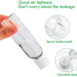 futura market 100ml Empty Bottle with FLIP TOP Cap for DIY Cosmetics, Toners, etc. (White Cap) 100 ml Bottle image 3