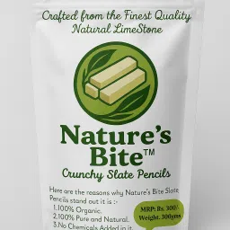 Nature's Bite Slate Pencils 300 gms For writing, Some may use it for Eating Purpose Limestone-image-72