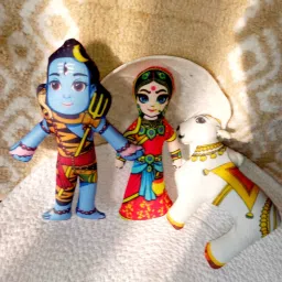 SHIV PARVATI & NANDI DEVOTIONAL TOYS - 7 inch-image-31