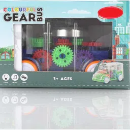 Transparent Light & Musical Mini Gear School Bus Toy For Kids TOY-14