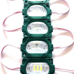 5 Pieces {GREEN} DC 12 Volt 1.5 Watt OVAL SHAPE 3 LED Module Decoration Light Electronic Hobby Kit-3