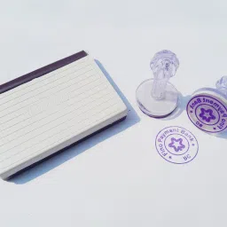 Fino Payments Bank Stamp mohar Raund and Blue Colour Stamp Ink pad (one Stemp 1 Paid)-picture-36