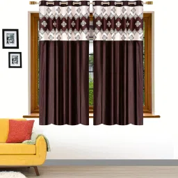 152 cm (5 ft) Polyester Semi Transparent Window Curtain (Pack Of 2)-18