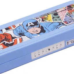 Puzzle Pencil Box With Password Number Lock, Captain America Marvel Art Plastic Pencil Box-88