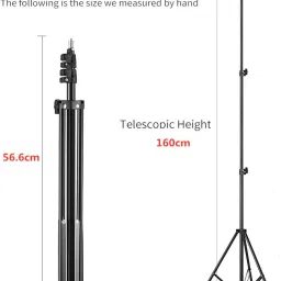 SHUDAUSHI 7 Ft Portable Adjustable Tripod Stand, Rotating Ball Head Mobile Clip Monopod Tripod Ball Head, Tripod Kit image 2