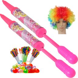 (2 Pichkari+ 3 Magic Balloon+ 1 Malinga Wig)for Children Holi & Pool Party Fun Water Gun-21