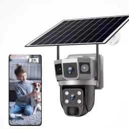 favone Waterproof Black Solar 2MP 1080P with 2-Way Audio Night Vision Motion Detection Security Camera-image-94