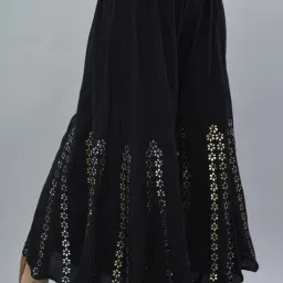 Women Relaxed Black Viscose Rayon Trousers-image-40