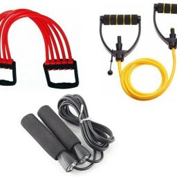 Fitness Combo of Chest Expander With Single Toning Tube and Jumping Rope Fitness Accessory Kit Kit-image-21