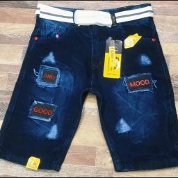 Solid Men Denim Blue Denim Shorts-image-79
