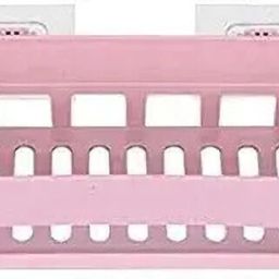 Self Adhesive Multi-Purpose Wall Hanging BATHROOM floating Shelf (PACK OF 1) Plastic Wall Shelf-image-39