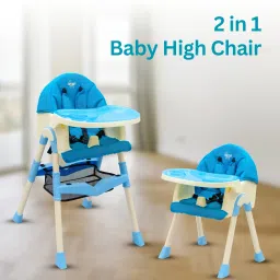Baby High Chair 2 in 1 High Chair Dual Detachable and Adjustable & Net Bucket-image-11