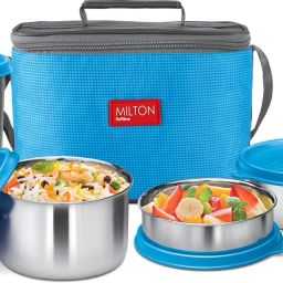 DELICIOUS COMBO Steel tiffin, Blue 3 Containers Lunch Box-image-62