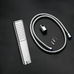 Candy Single Function ABS Hand Shower With 1.5 Mtr. SS Shower Tube And Hook Set Handheld-image-9