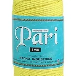 Dori Thread | 3mm Single Strand | Yellow | 200-250 Metres | 1kg Spool | Cotton-image-91