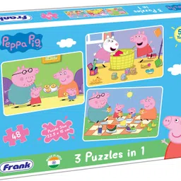 frank Peppa Pig Jigsaw Puzzle for Kids Above 3+ Years -Brain Booster Games-picture-0
