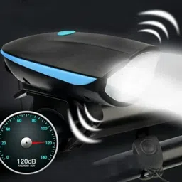 highrider Cycle USB Rechargeable Front LED Light Horn 2 in 1 Combination 250 Lumens 180 DB Bell-picture-27