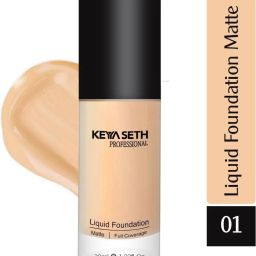 Full Coverage Liquid Matte Foundation-Shade 01 Foundation-image-45
