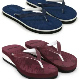 Pack Of 2 Combo Stylish Extra Comfort Lightweight Dailywear Used Women Slippers-5