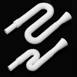 (P OF 2) PVC HOSE PIPE FOR WASH BASIN/ SINK 1.125 PVC Kitchen Pipe for Sink/ Waste/ Wash Basin Expandable & Flexible Drain Pipe Hose Pipe-image-91